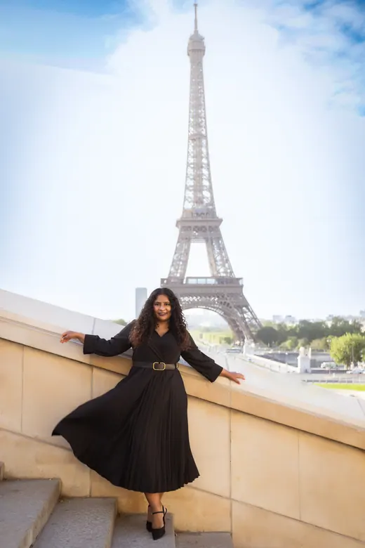 Photograph from the Couple — black & red beret session in Paris by Anna