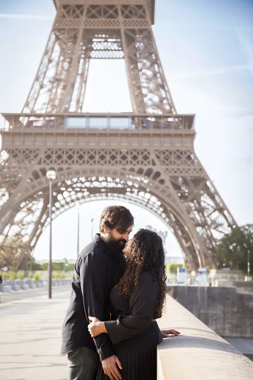 Photograph from the Couple — black & red beret session in Paris by Anna