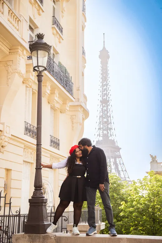 Couple photographed in Paris by Anna