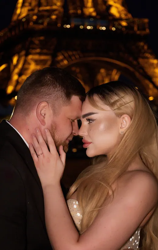 Photograph from the Couple — Eiffel at night session in Paris by Anna