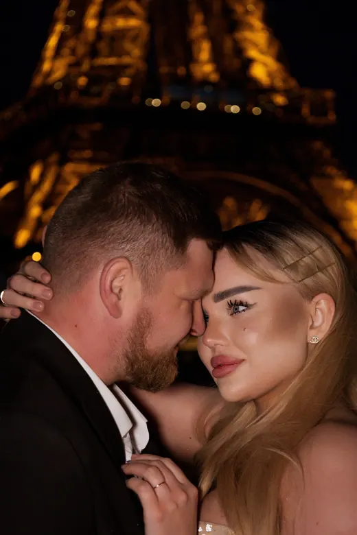 Photograph from the Couple — Eiffel at night session in Paris by Anna