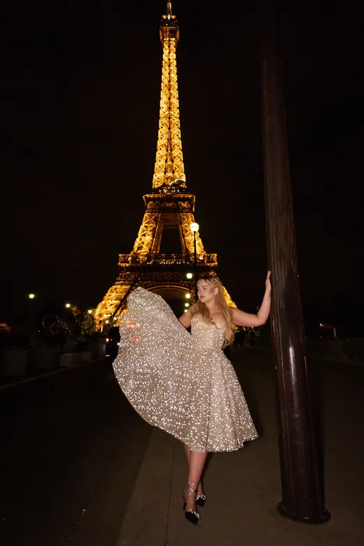 Photograph from the Couple — Eiffel at night session in Paris by Anna