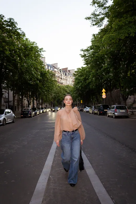 Photograph from the Couple — balustrade, dusk session in Paris by Anna