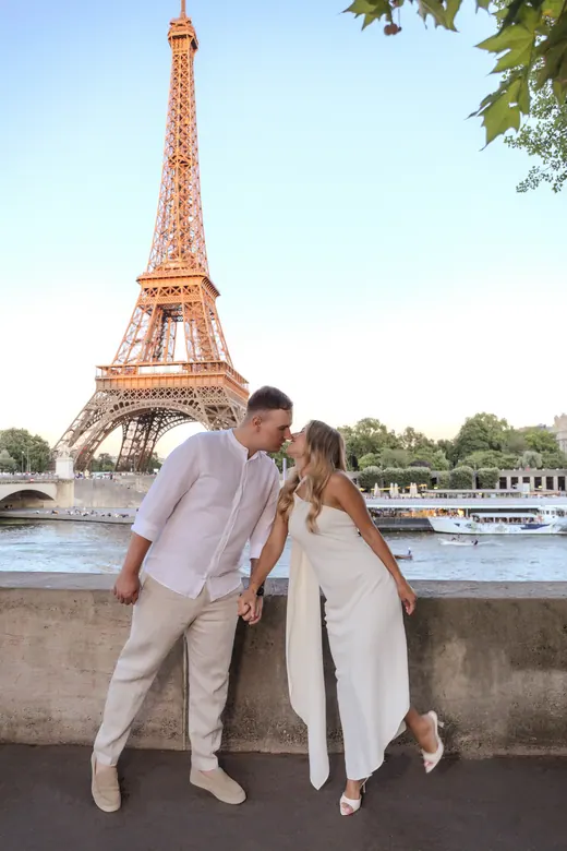 Photograph from the Couple — white, blue hour session in Paris by Anna
