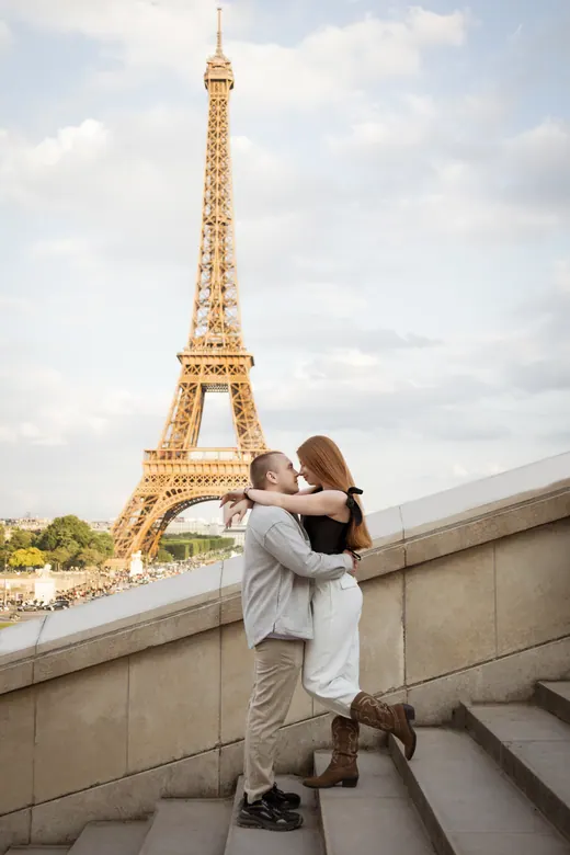 Photograph from the Couple — Seine, day into night session in Paris by Anna