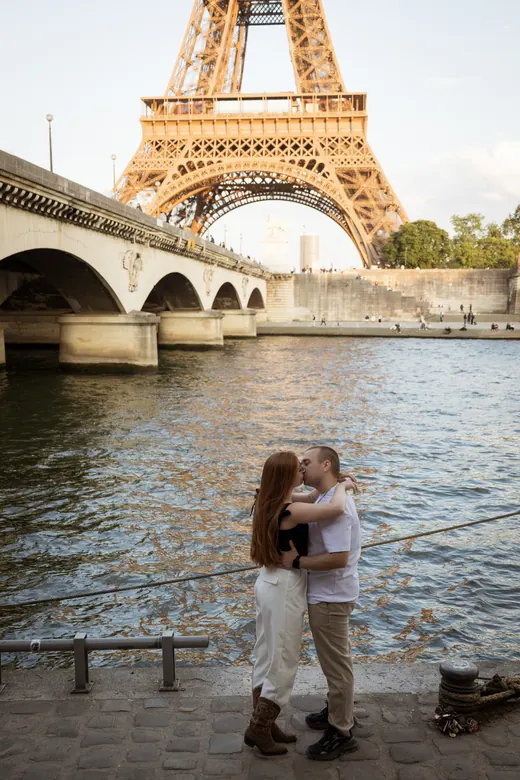 Photograph from the Couple — Seine, day into night session in Paris by Anna