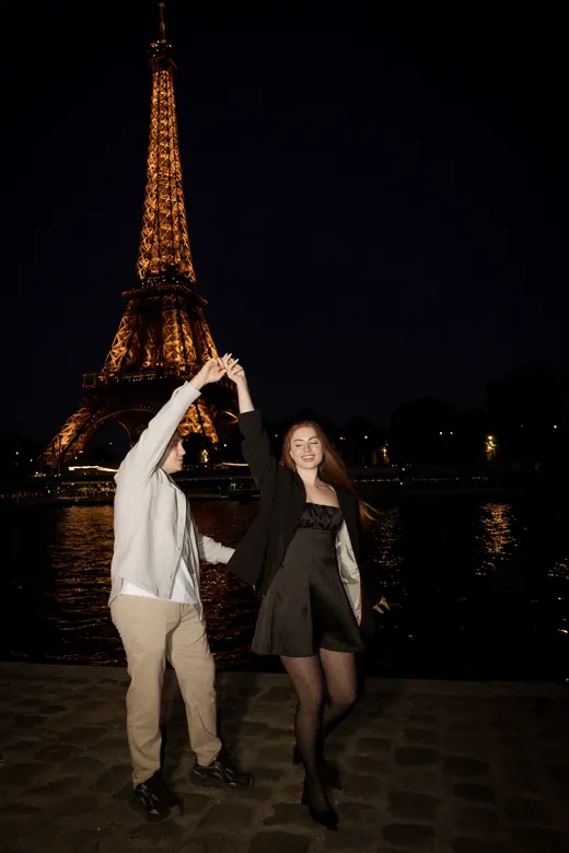 Photograph from the Couple — Seine, day into night session in Paris by Anna