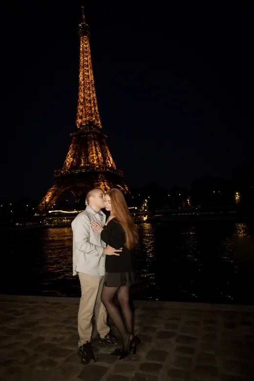 Photograph from the Couple — Seine, day into night session in Paris by Anna