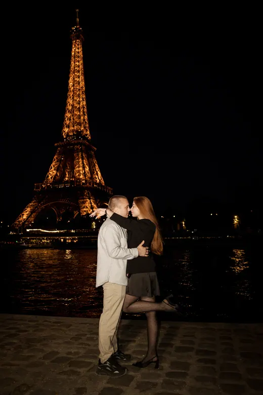 Photograph from the Couple — Seine, day into night session in Paris by Anna
