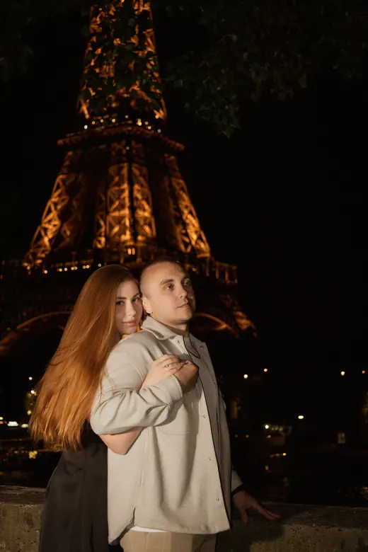 Photograph from the Couple — Seine, day into night session in Paris by Anna
