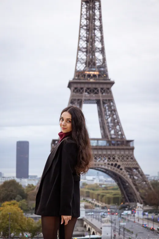 Photograph from the Couple — coats and Café Gustave session in Paris by Anna