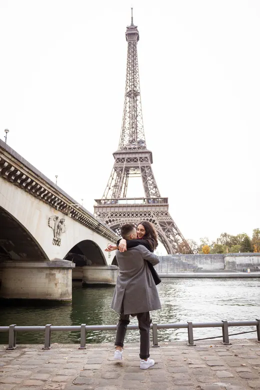 Photograph from the Couple — coats and Café Gustave session in Paris by Anna
