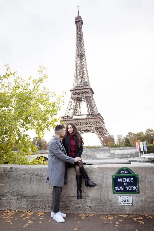 Photograph from the Couple — coats and Café Gustave session in Paris by Anna