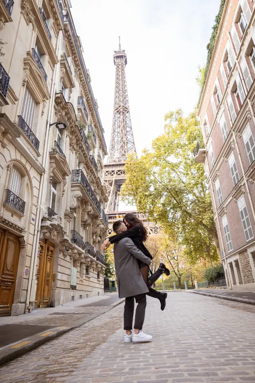 Photograph from the Couple — coats and Café Gustave session in Paris by Anna