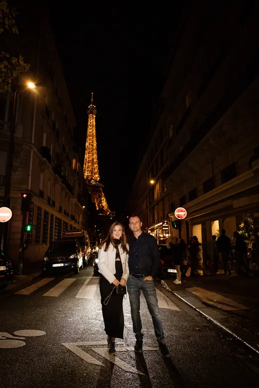 Photograph from the Couple — night streets session in Paris by Anna