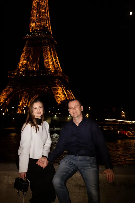 Photograph from the Couple — night streets session in Paris by Anna