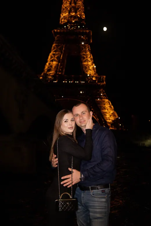 Photograph from the Couple — night streets session in Paris by Anna
