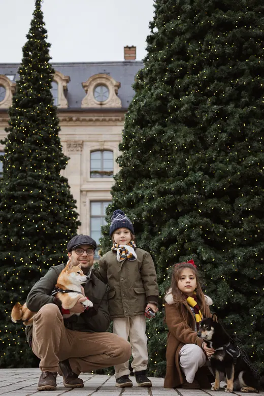 Photograph from the Family — dog & Christmas session in Paris by Anna