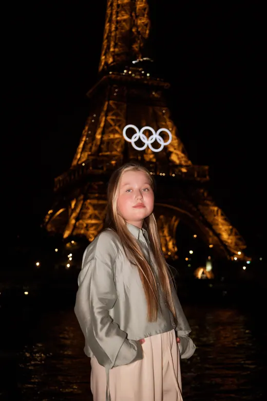 Photograph from the Family — Olympic rings, night session in Paris by Anna