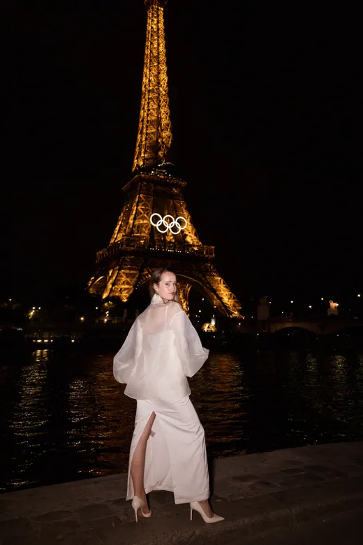 Photograph from the Family — Olympic rings, night session in Paris by Anna