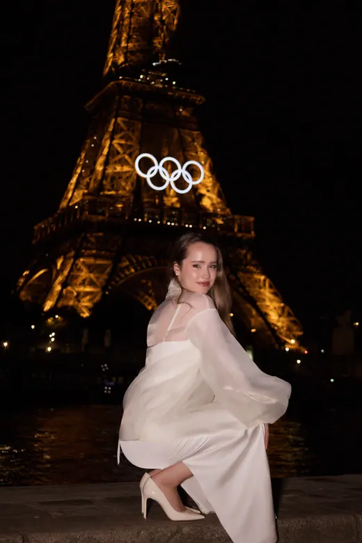 Photograph from the Family — Olympic rings, night session in Paris by Anna