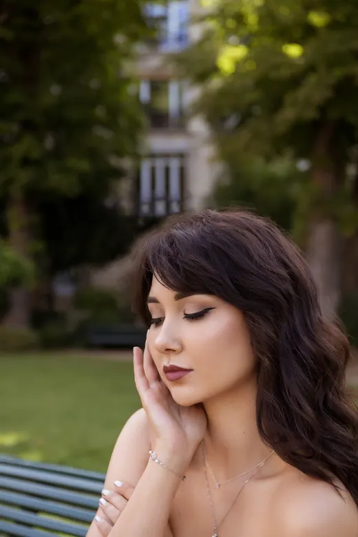Photograph from the Red skirt — park & colonnade session in Paris by Anna
