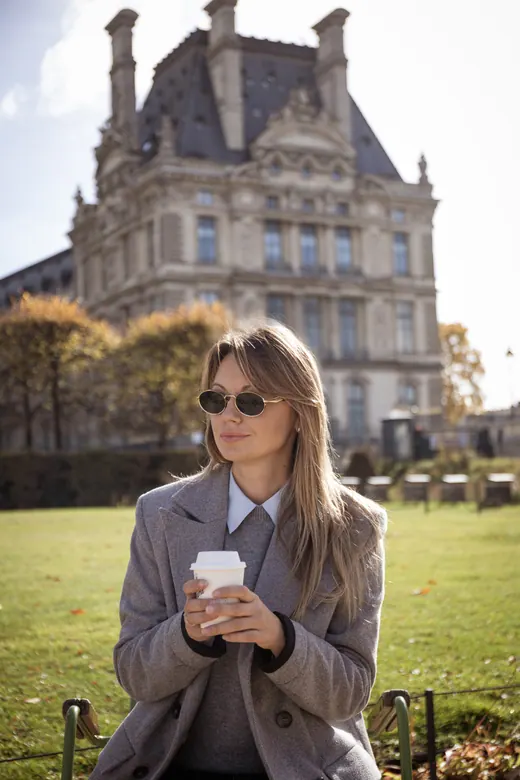 Photograph from the Grey suit — Tuileries session in Paris by Anna