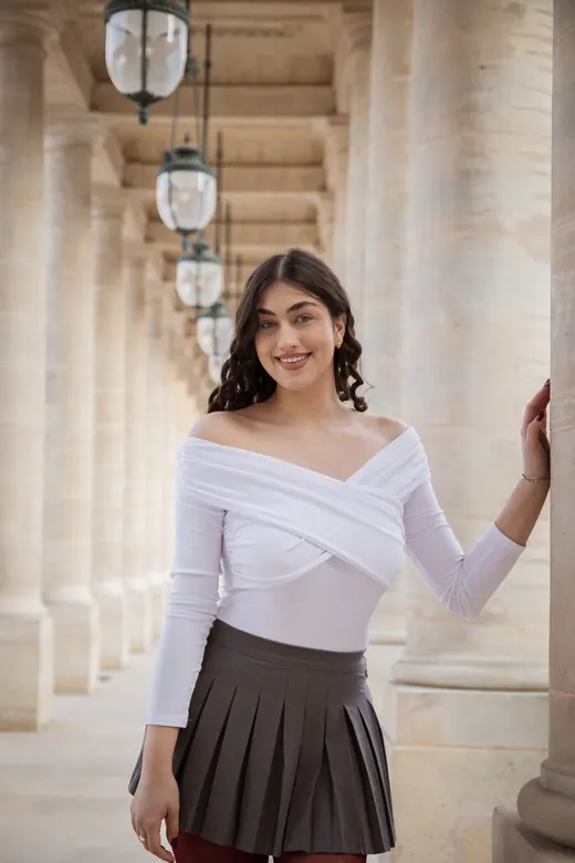 Photograph from the Long coat — Palais-Royal session in Paris by Anna