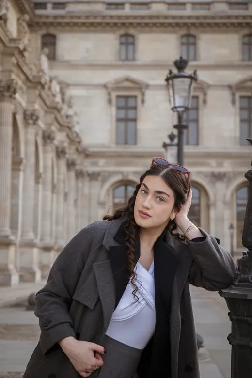 Photograph from the Long coat — Palais-Royal session in Paris by Anna