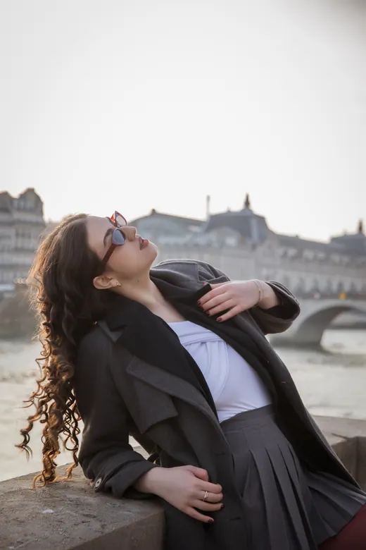 Photograph from the Long coat — Palais-Royal session in Paris by Anna