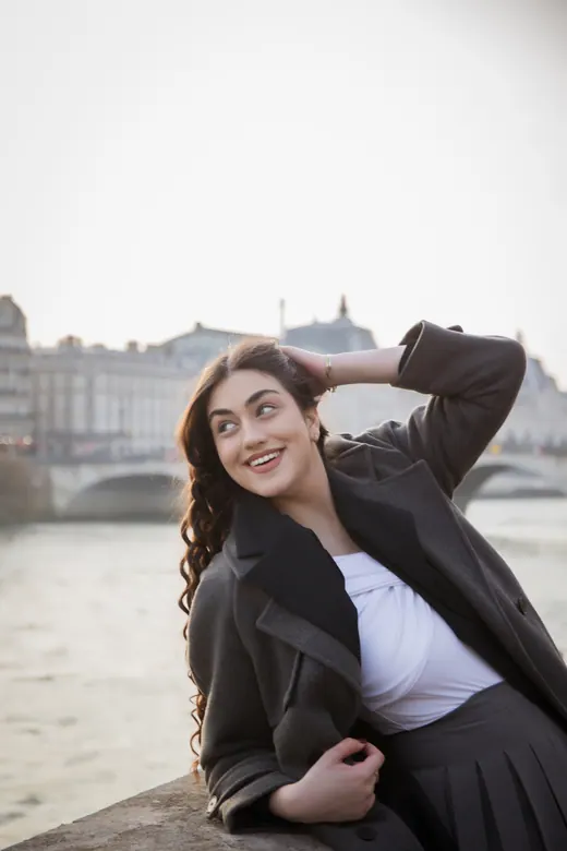 Photograph from the Long coat — Palais-Royal session in Paris by Anna