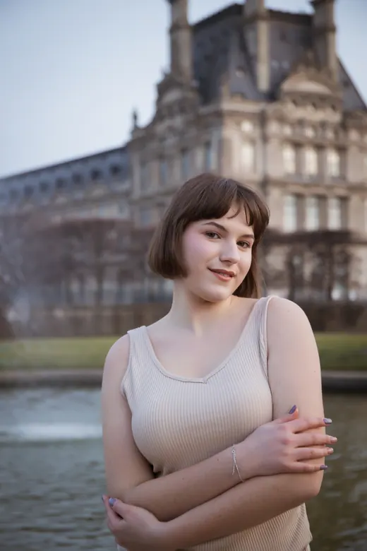 Photograph from the White skirt — Palais-Royal session in Paris by Anna