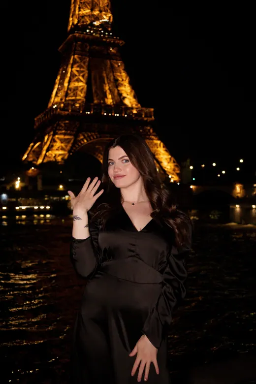 Photograph from the Proposal — Trocadéro session in Paris by Anna