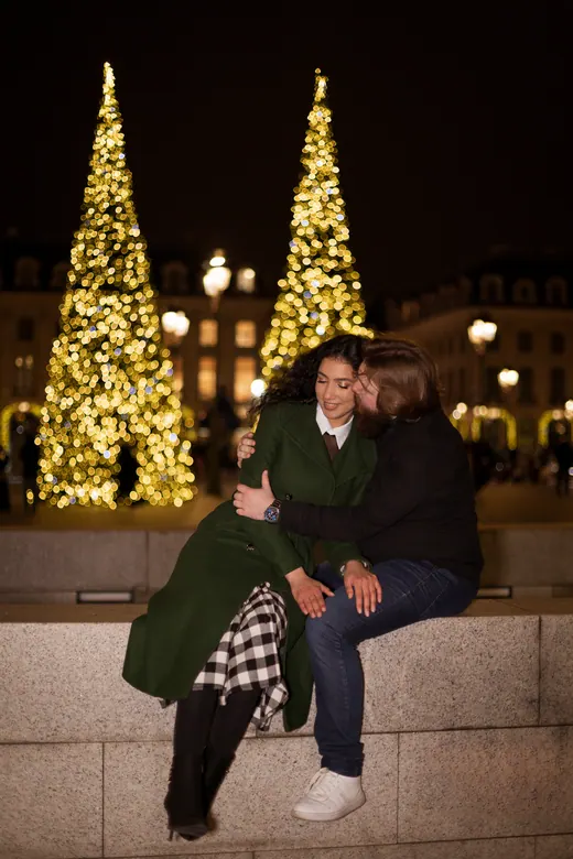 Photograph from the Proposal — roses at night session in Paris by Anna
