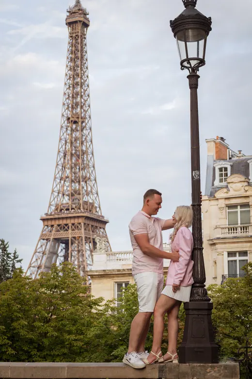 Photograph from the Proposal — the ring, blue hour session in Paris by Anna