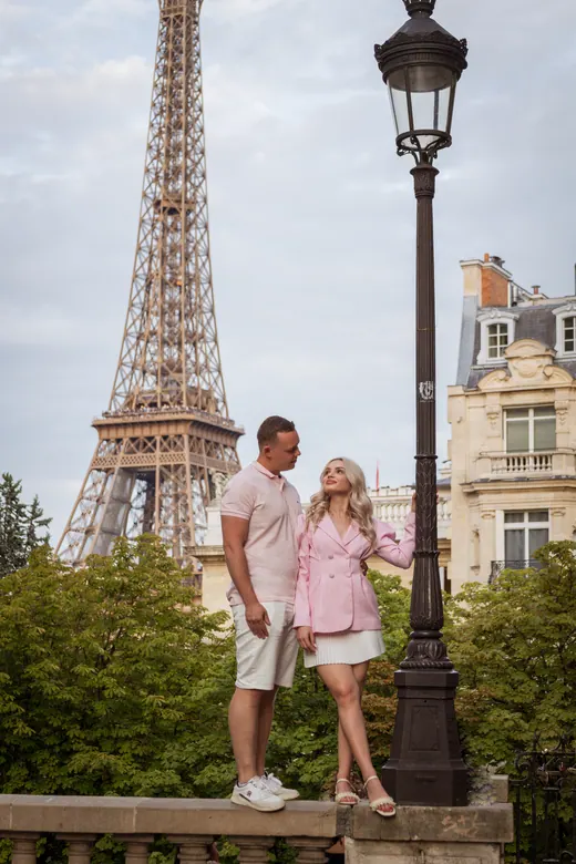 Photograph from the Proposal — the ring, blue hour session in Paris by Anna