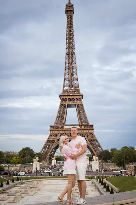 Photograph from the Proposal — the ring, blue hour session in Paris by Anna