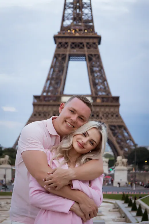 Photograph from the Proposal — the ring, blue hour session in Paris by Anna