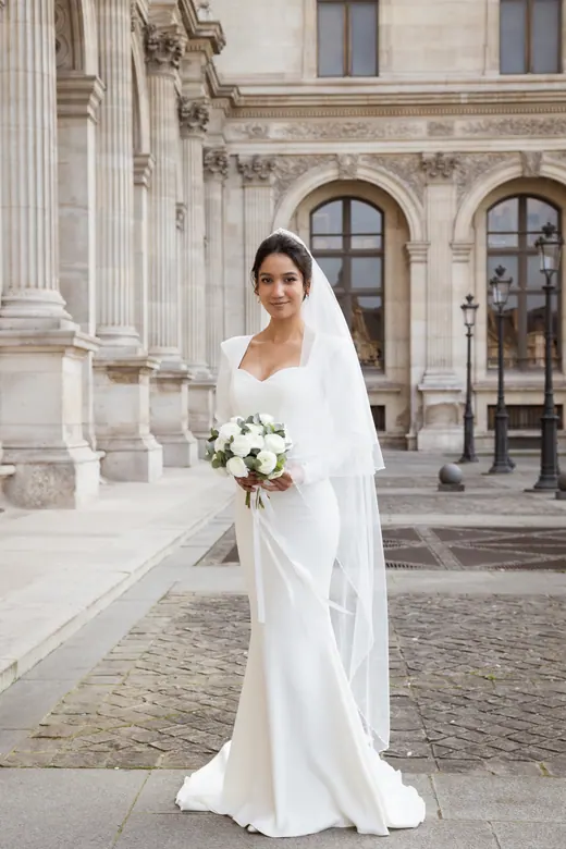 Photograph from the Wedding — colonnade session in Paris by Anna