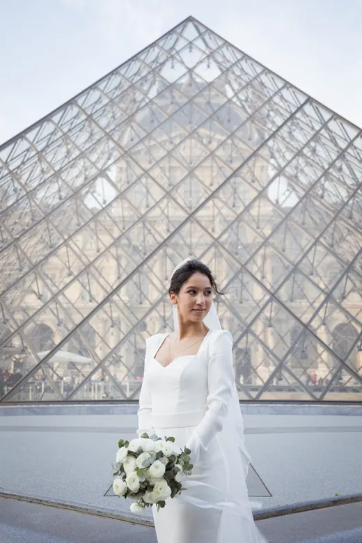 Photograph from the Wedding — colonnade session in Paris by Anna