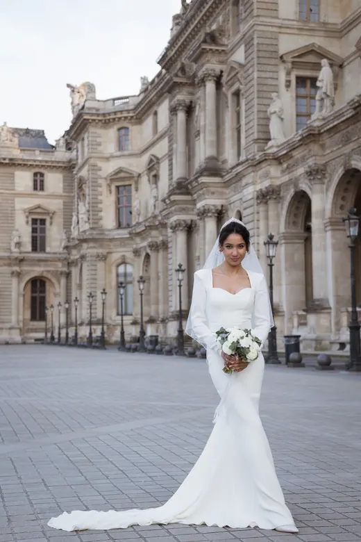 Photograph from the Wedding — colonnade session in Paris by Anna