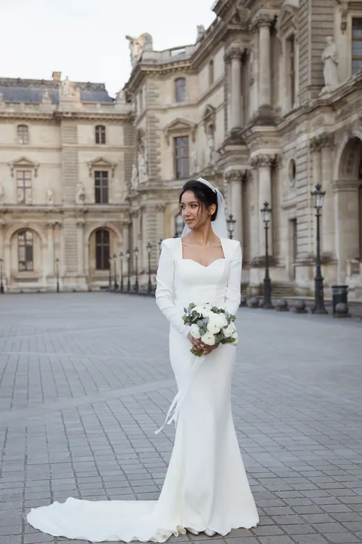 Photograph from the Wedding — colonnade session in Paris by Anna