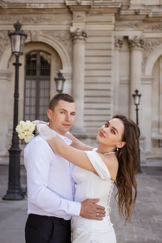 Photograph from the Wedding — Trocadéro & street session in Paris by Anna