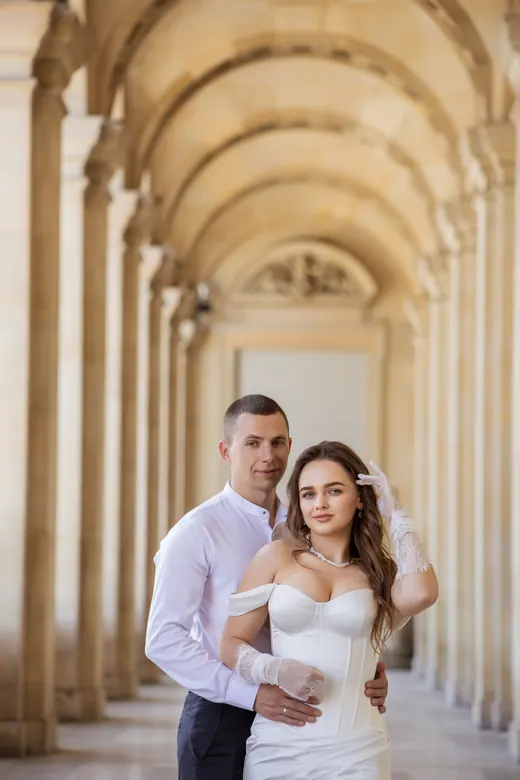 Photograph from the Wedding — Trocadéro & street session in Paris by Anna