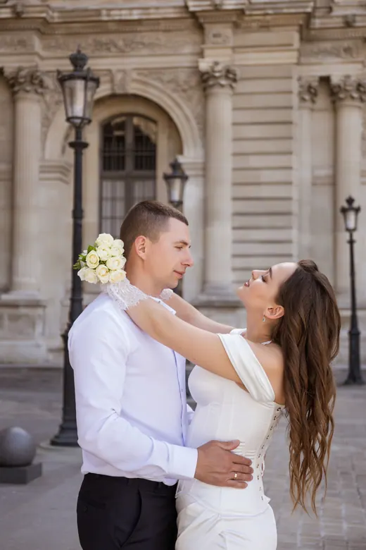 Photograph from the Wedding — Trocadéro & street session in Paris by Anna