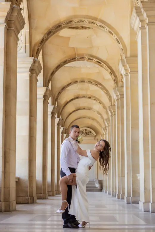 Photograph from the Wedding — Trocadéro & street session in Paris by Anna