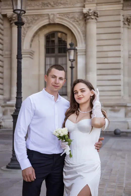 Photograph from the Wedding — Trocadéro & street session in Paris by Anna